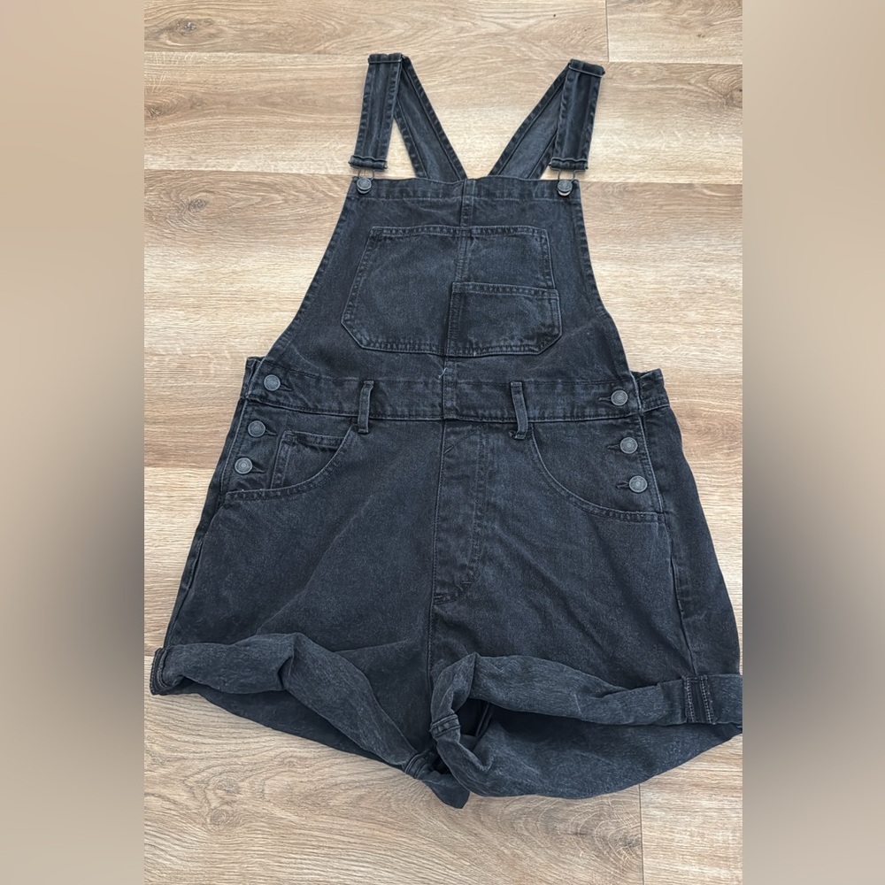 Black Denim Overalls